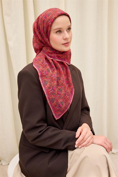 Monare Eşarp Tomurcuk Kırmızı 90x90
