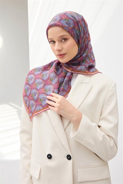 Monare Eşarp Tomurcuk Koyu Fuşya 90x90