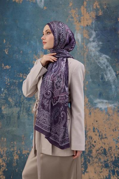 Mor Hint Vual Şal - 5008-02