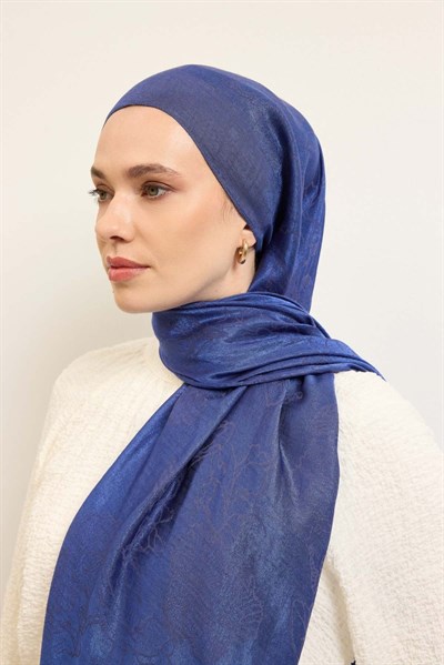 Naia Pamuk Şal Çiçek Desen Saks