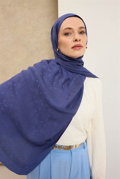 Naia Pamuk Şal Maxi Monogram Saks