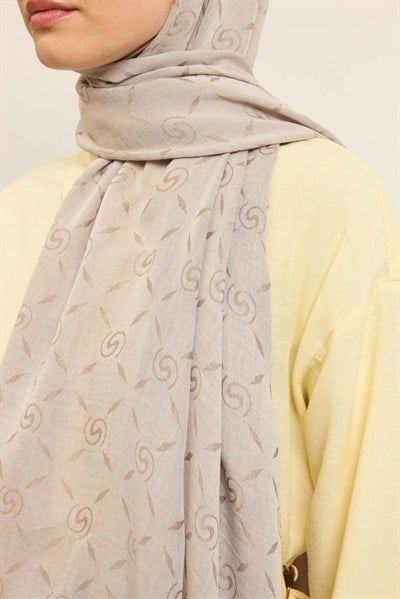 Naia Pamuk Şal Maxi Monogram Taş