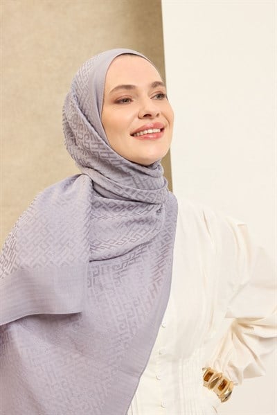 Naia Pamuk Şal SH Desen Gümüş