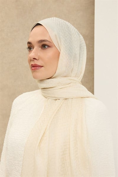 Naia Pamuk Şal SH Desen Krem