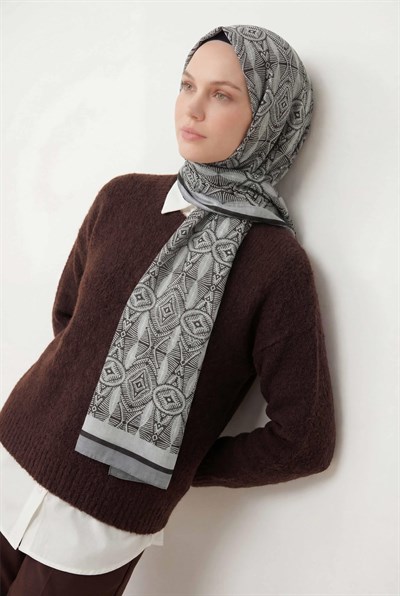 Nature Desen Buz Mavi 75X195 Soft Şal