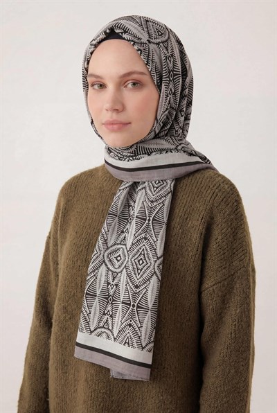 Nature Desen Gümüş 75X195 Soft Şal