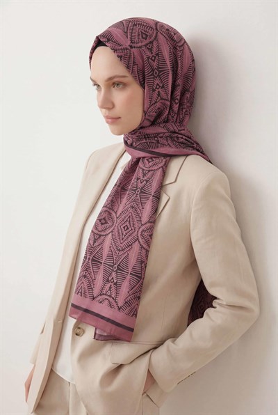 Nature Desen Koyu Pembe  75X195 Soft Şal