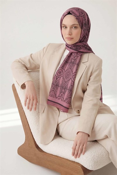 Nature Desen Koyu Pembe  75X195 Soft Şal