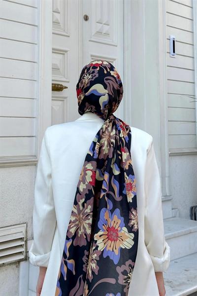Nature Frezya Soft Şal Krem Siyah 3038-07