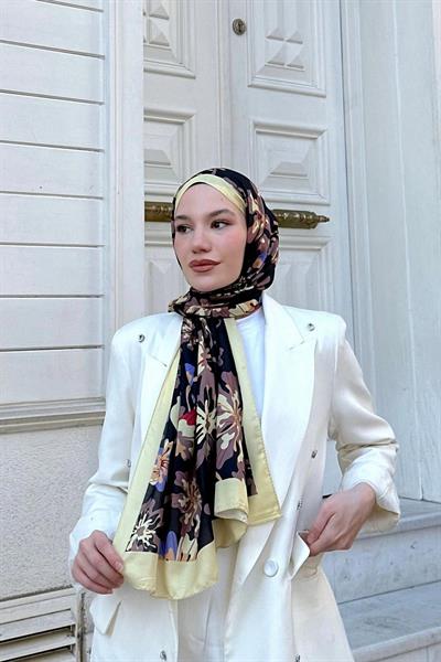 Nature Frezya Soft Şal Krem Siyah 3038-07
