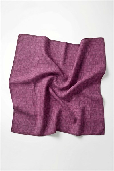 Pamuk Karışımlı Soft Eşarp Çizgi Desen Eflatun 90x90