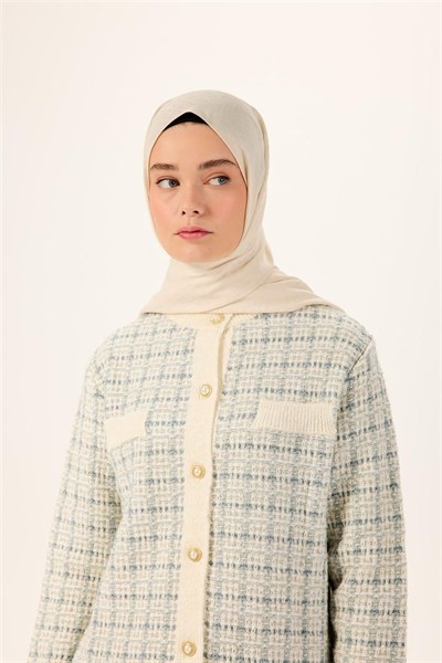Pamuk Polyester Liva Şal Ekru Dokulu Nefes Alan Doğal Yapılı 90x200