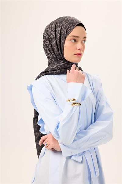 Pamuk Polyester Liva Şal Füme Dokulu Nefes Alan 90x200