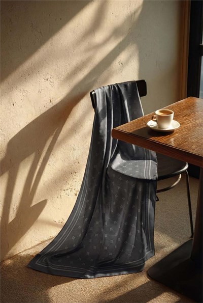 Pamuk Polyester Liva Şal Füme Nefes Alan Dokulu 90x200