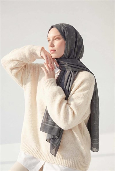 Pamuk Polyester Liva Şal Füme Nefes Alan Dokulu 90x200
