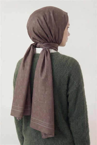 Pamuk Polyester Liva Şal Gül Kurusu Nefes Alan Dokulu 90x200
