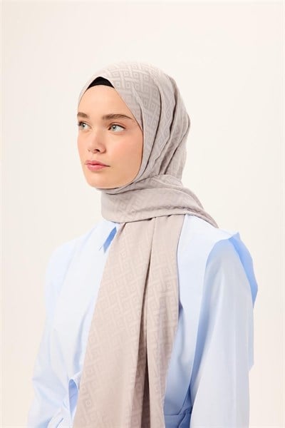 Pamuk Polyester Liva Şal Gümüş Dokulu Nefes Alan Doğal Yapılı 90x200