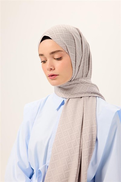 Pamuk Polyester Liva Şal Gümüş Dokulu Nefes Alan Doğal Yapılı 90x200