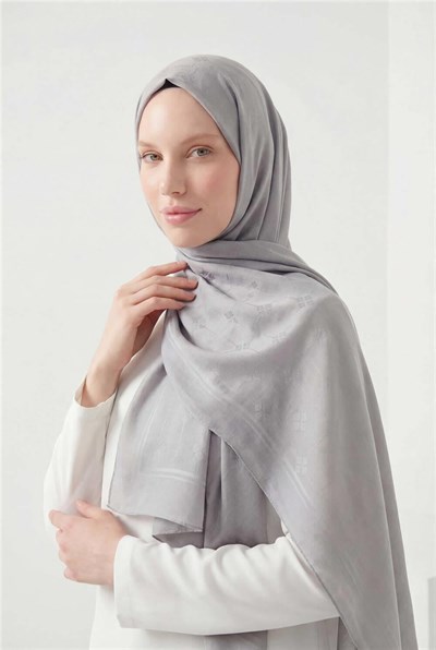 Pamuk Polyester Liva Şal Gümüş Nefes Alan Dokulu Tok Duruşlu 90x200