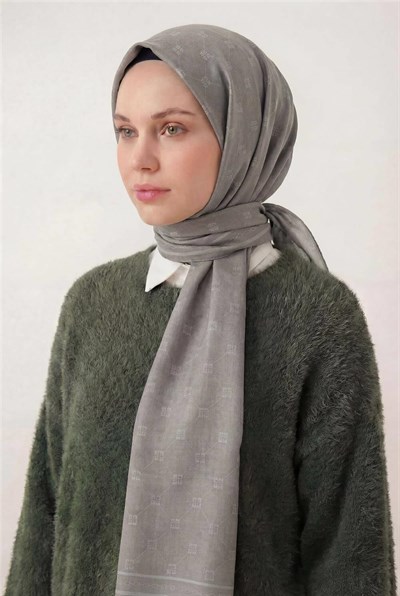 Pamuk Polyester Liva Şal Gümüş Nefes Alan Dokulu 90x200