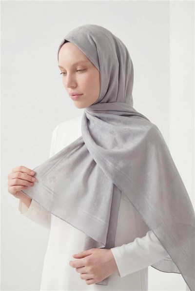 Pamuk Polyester Liva Şal Gümüş Nefes Alan Dokulu Tok Duruşlu 90x200