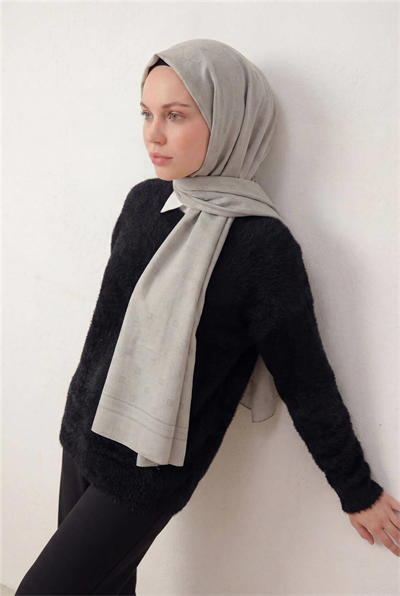Pamuk Polyester Liva Şal Koyu Taş Nefes Alan Dokulu 90x200