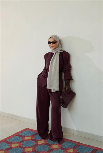 Pamuk Polyester Liva Şal Koyu Taş Nefes Alan Dokulu 90x200