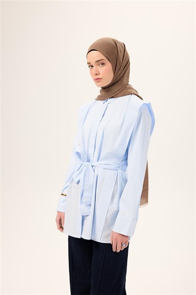 Pamuk Polyester Liva Şal Koyu Vizon Düz Dokulu Tok Duruşlu 90x200