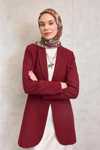 Pamuk Polyester Soft Eşarp Büyük Papatya Desen Kahverengi 90x90