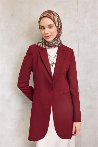 Pamuk Polyester Soft Eşarp Büyük Papatya Desen Kahverengi 90x90