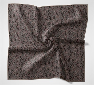 Pamuk Polyester Soft Eşarp Duman Ton Çiçek Desenli Kaymaz Dokulu 90x90