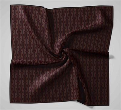 Pamuk Polyester Soft Eşarp Geometrik Desen Canlı Kırmızı 90x90