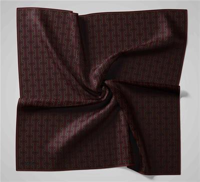 Pamuk Polyester Soft Eşarp Geometrik Desen Siyah 90x90