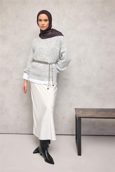 Pamuk Polyester Soft Eşarp Koyu Yeşil Geometrik Desenli Kaymaz Dokulu Tok Duruşlu 90x90
