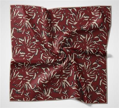 Pamuk Polyester Soft Eşarp Soyut Desen Kırmızı 90x90