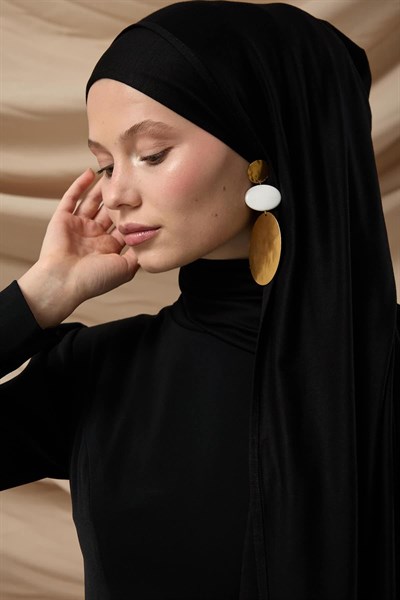 Premium Penye Şal 65002-01 Siyah