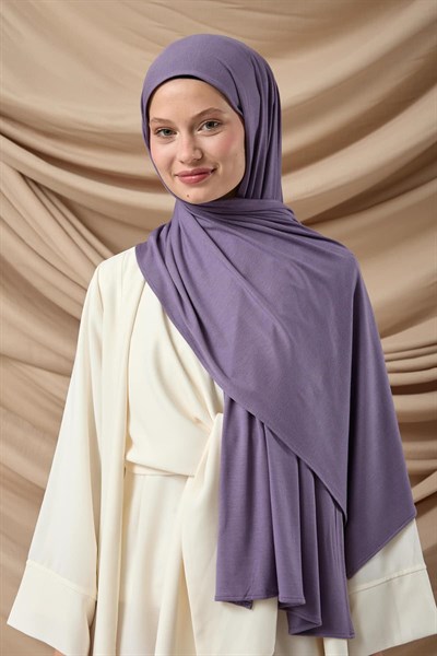 Premium Penye Şal 65002-18 Mürdüm