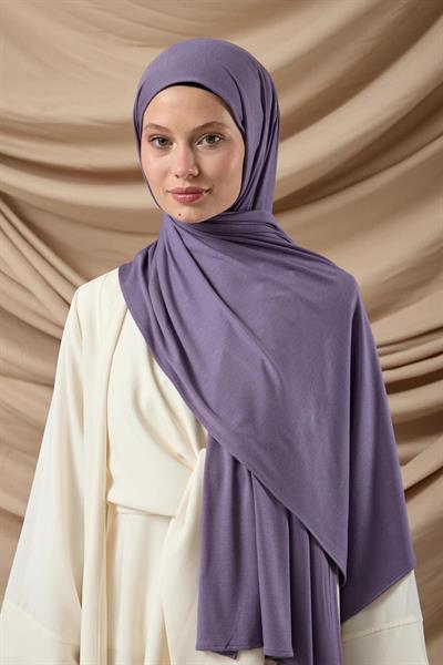 Premium Penye Şal 65002-18 Mürdüm