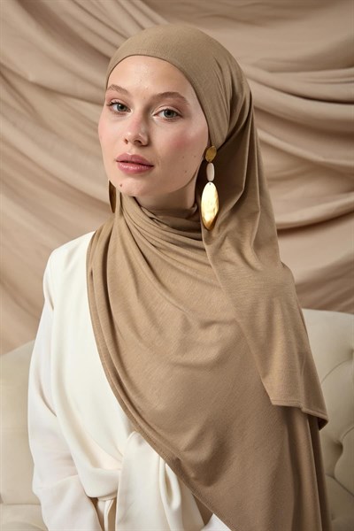 Premium Penye Şal 65002-60 Sütlü Kahve