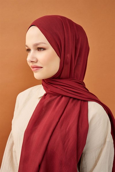 Riva Şal Tencel Bordo