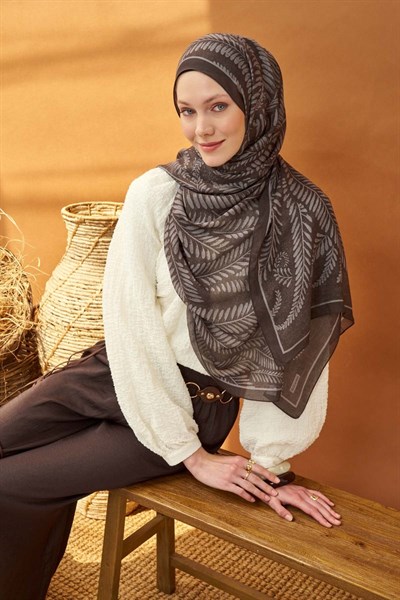 Riva Şal Tencel Boston Fern Antrasit