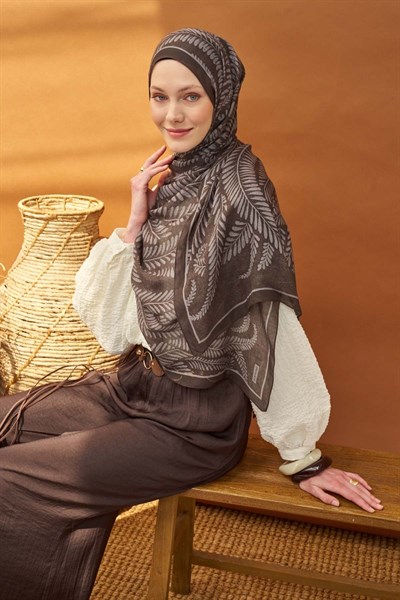 Riva Şal Tencel Boston Fern Antrasit