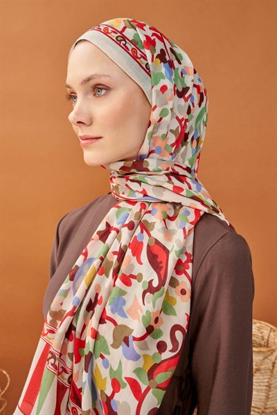 Riva Şal Tencel Botanical Floral Taş
