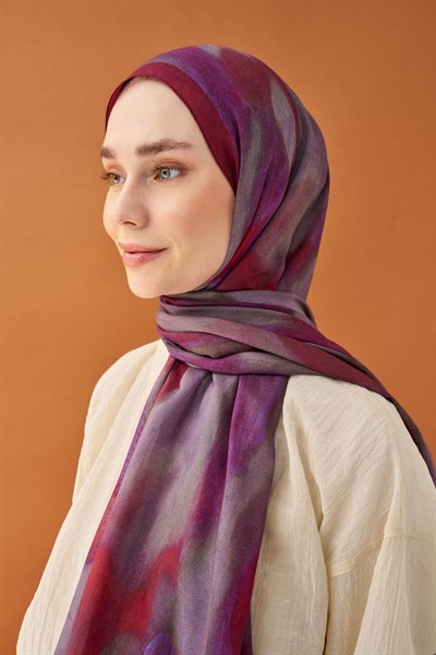 Riva Şal Tencel Cloud Mor