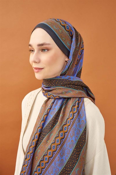 Riva Şal Tencel Ethnic Way Antrasit