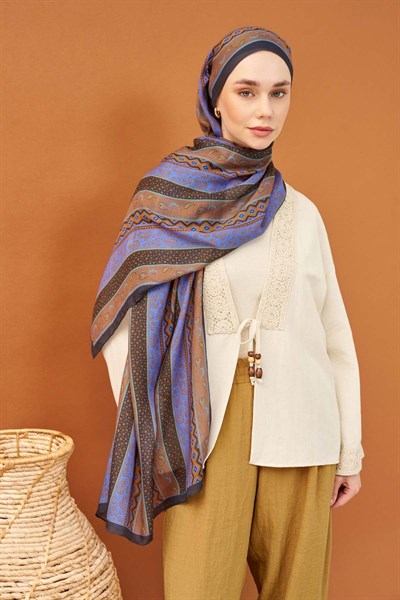 Riva Şal Tencel Ethnic Way Antrasit