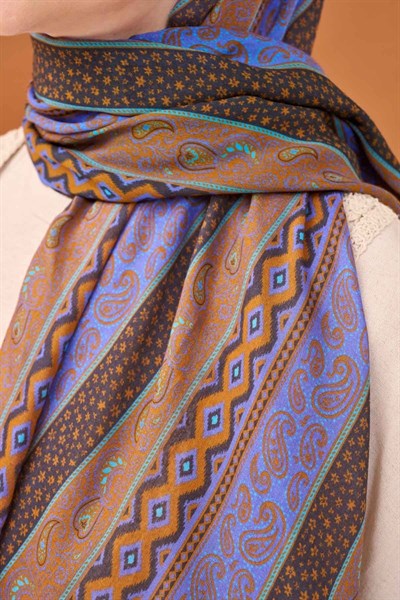 Riva Şal Tencel Ethnic Way Antrasit