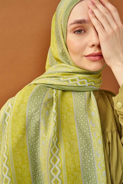 Riva Şal Tencel Ethnic Way Sarı