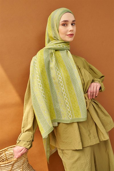 Riva Şal Tencel Ethnic Way Sarı