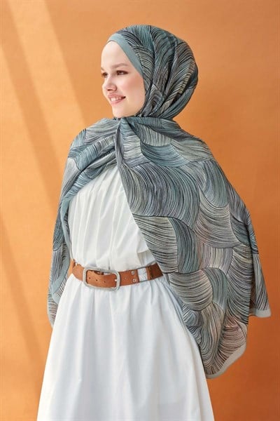 Riva Şal Tencel Flow Buz Mavisi
